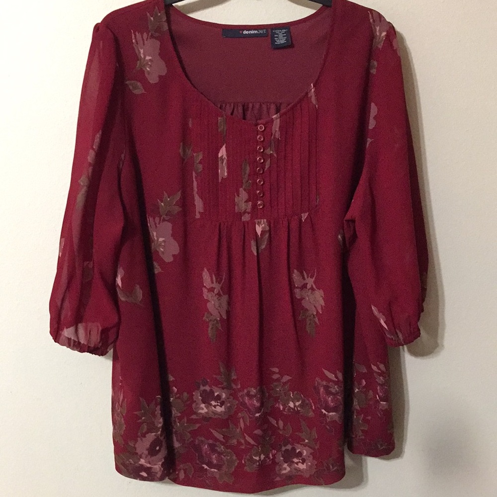 Empire Waist Blouse in Beautiful Fall Colors